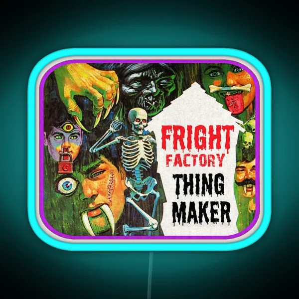 Nostalgic Fright Factory Monster Thing Maker RGB Neon Sign