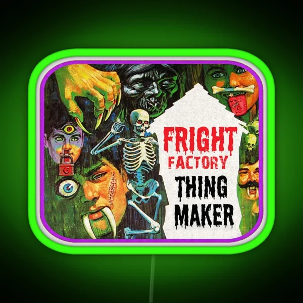 Nostalgic Fright Factory Monster Thing Maker RGB Neon Sign