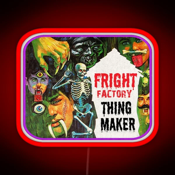 Nostalgic Fright Factory Monster Thing Maker RGB Neon Sign
