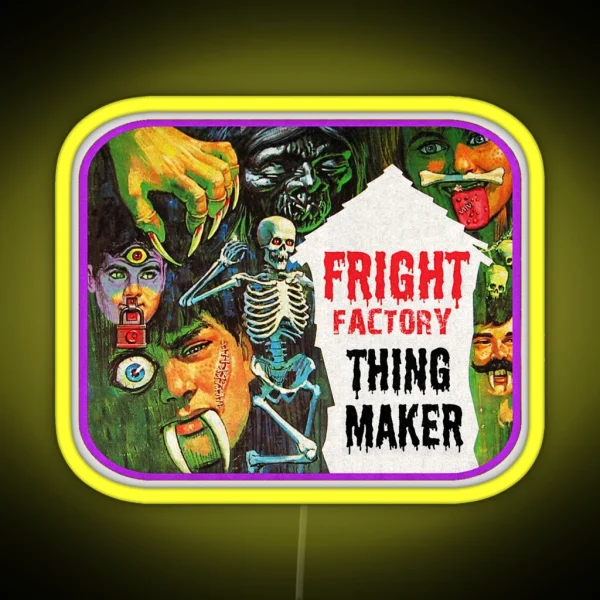 Nostalgic Fright Factory Monster Thing Maker RGB Neon Sign