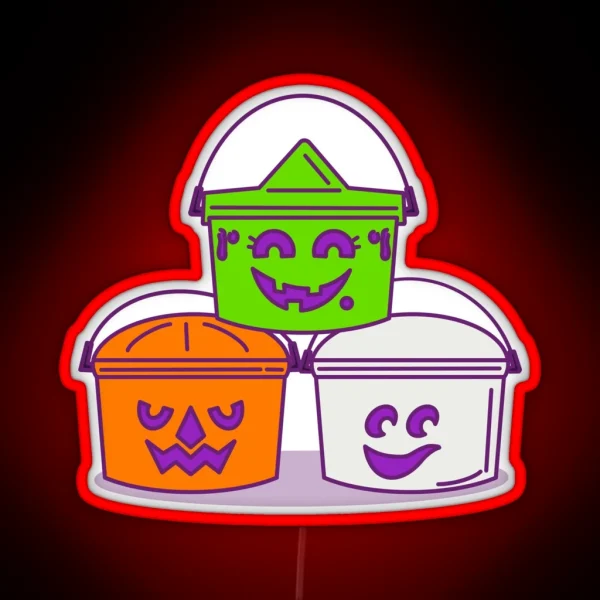 Nostalgic Halloween Buckets RGB Neon Sign