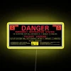 Neon Alien Emergency Signs Destruct Console Background RGB Lighting Display