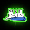 Vibrant RGB Neon Sign with Dark Humor Quote for Room Decor