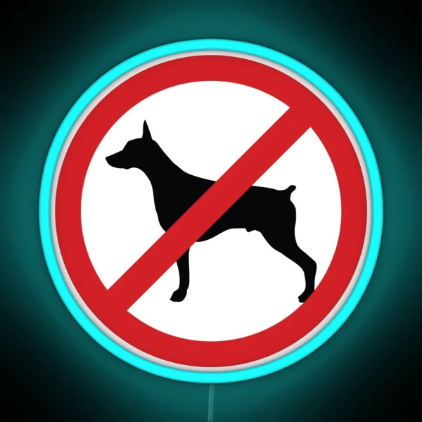 Not Allowed For Dogs RGB Neon Sign