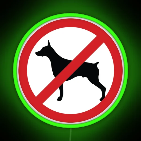 Not Allowed For Dogs RGB Neon Sign