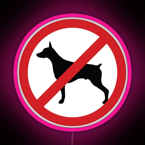 Not Allowed For Dogs RGB Neon Sign