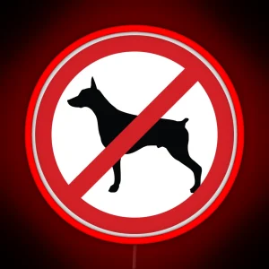 Not Allowed For Dogs RGB Neon Sign