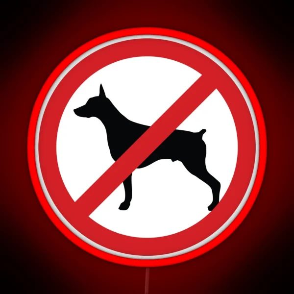 Not Allowed For Dogs RGB Neon Sign