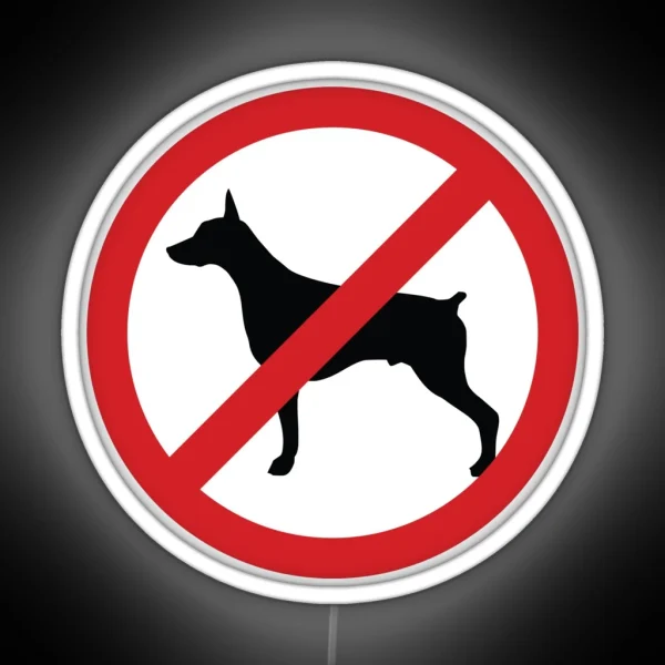 Not Allowed For Dogs RGB Neon Sign