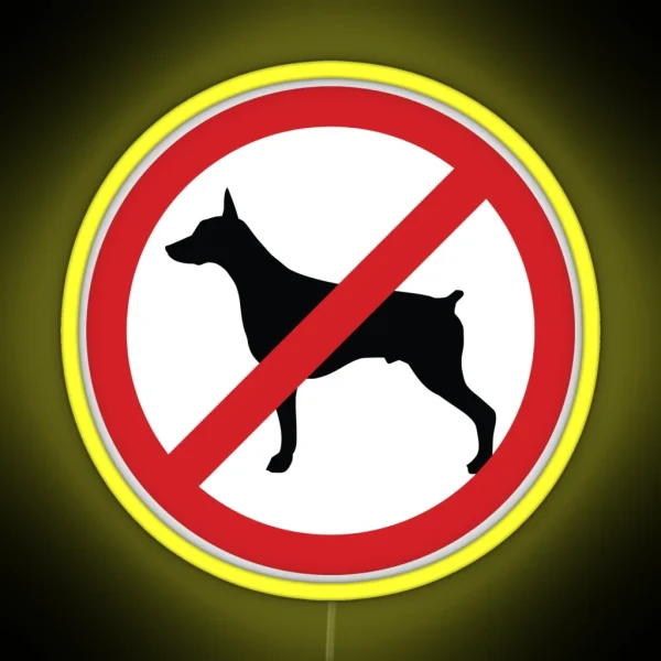 Not Allowed For Dogs RGB Neon Sign