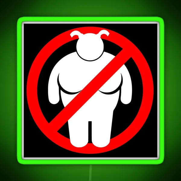 NOT ALLOWED RGB Neon Sign