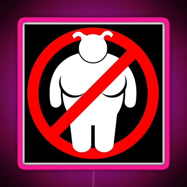 NOT ALLOWED RGB Neon Sign