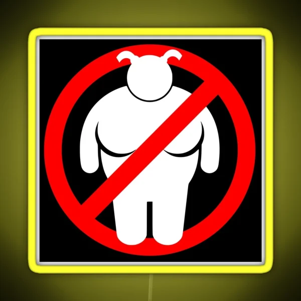 NOT ALLOWED RGB Neon Sign
