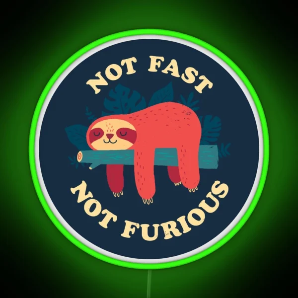 Not Fast Not Furious RGB Neon Sign