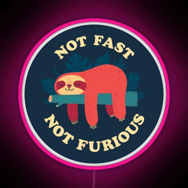 Not Fast Not Furious RGB Neon Sign