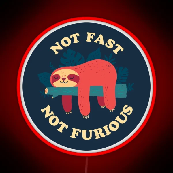 Not Fast Not Furious RGB Neon Sign