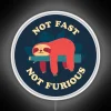 Add a futuristic touch with this Not Fast Neon Sign