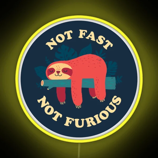 Not Fast Not Furious RGB Neon Sign