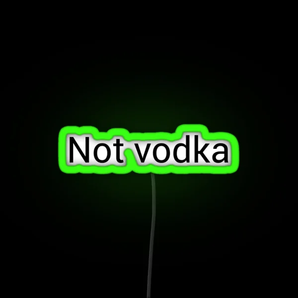 Not Vodka Mug RGB Neon Sign