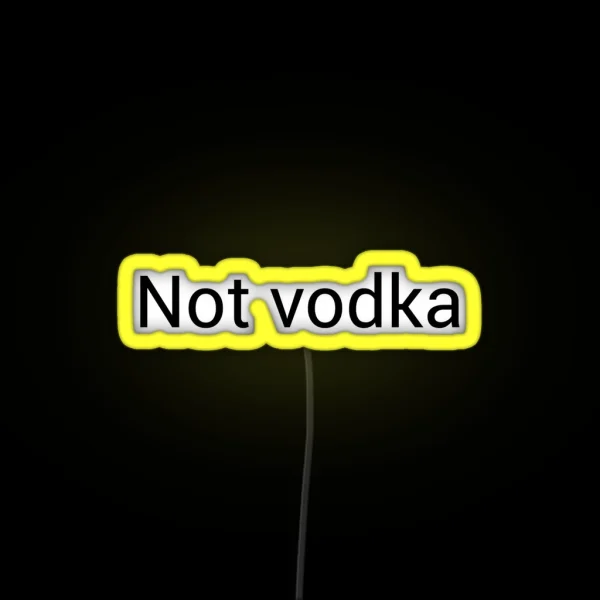 Not Vodka Mug RGB Neon Sign