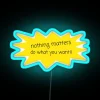 Neon Nothing Matters Sign, Add Some Edgy Minimalist Vibes Instantly Indoor Decoration