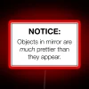 Reflective warning led with trendy neon RGB hipster meme design