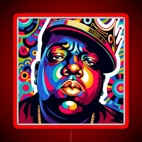 NOTORIOUS BIG POP ART RGB Neon Sign