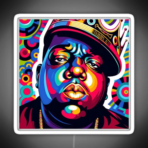 NOTORIOUS BIG POP ART RGB Neon Sign