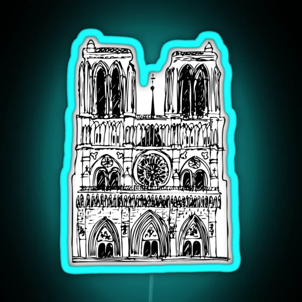 Notre Dame De Paris RGB Neon Sign
