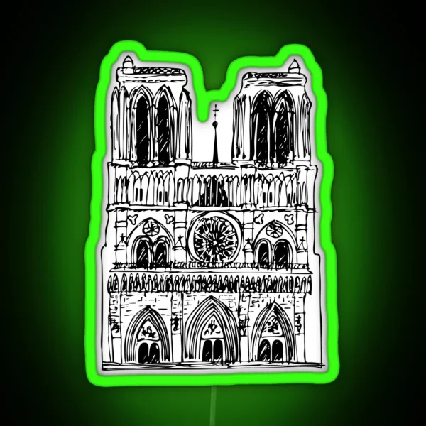 Notre Dame De Paris RGB Neon Sign
