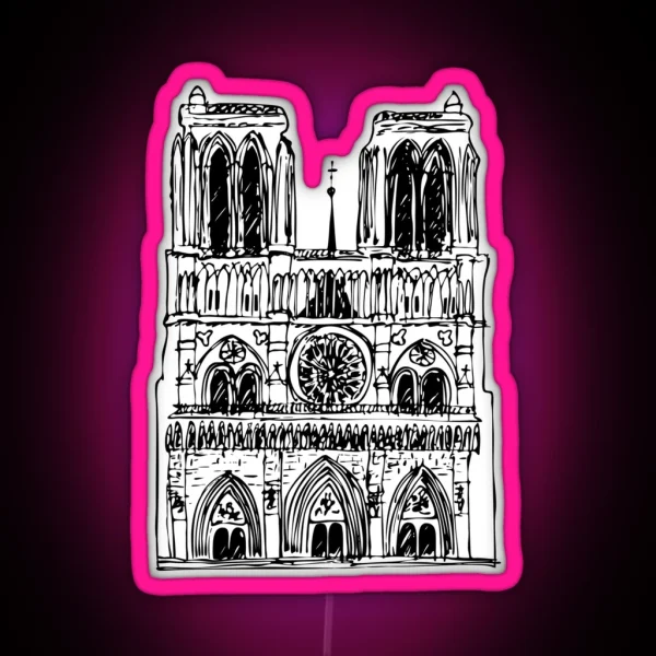 Notre Dame De Paris RGB Neon Sign