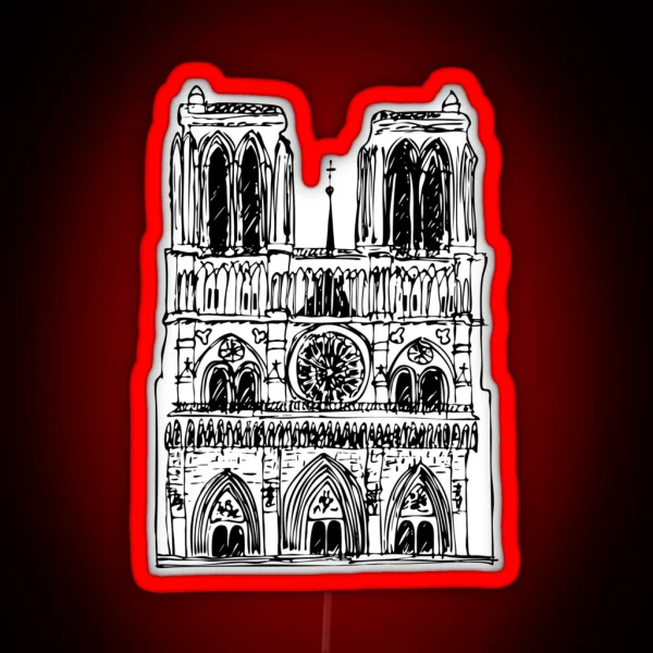 Notre Dame De Paris RGB Neon Sign