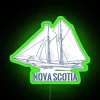 Coastal Nova Scotia Nautical Schooner Inspired RGB Color Changing Light Sign