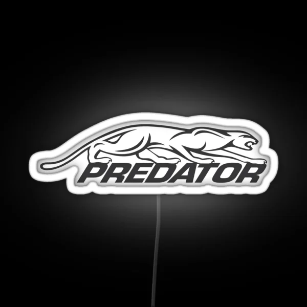 NSM200 Predator Cues Original Logo Black White RGB Neon Sign