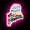 Customizable RGB LED art display for coastal interior design inspiration