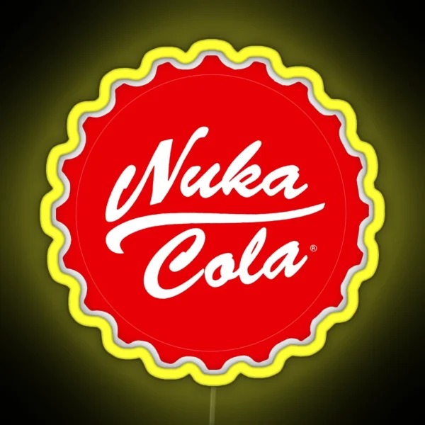 Nuka Cola Fallout Inspired Wall Art Home RGB Neon Sign