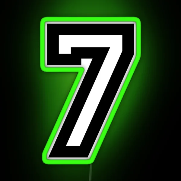 Number Seven RGB Neon Sign