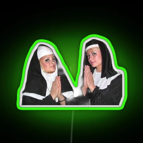 Nun Paris And Nicole RGB Neon Sign