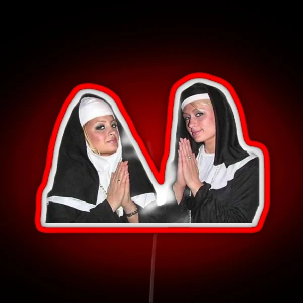 Nun Paris And Nicole RGB Neon Sign