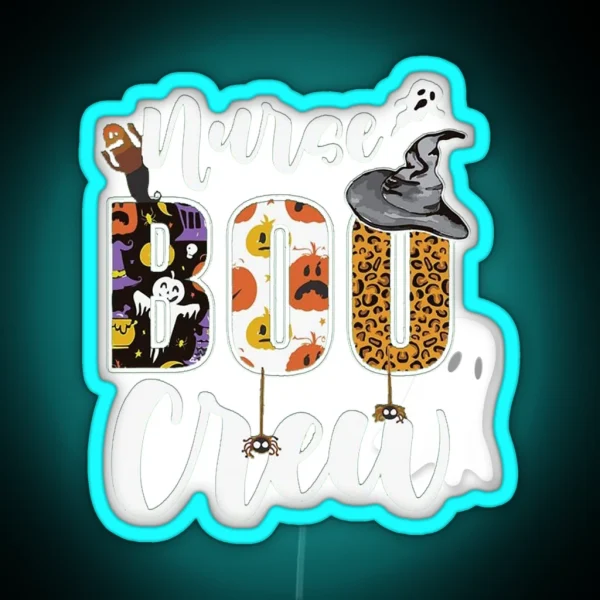 Nurse Boo Crew RGB Neon Sign