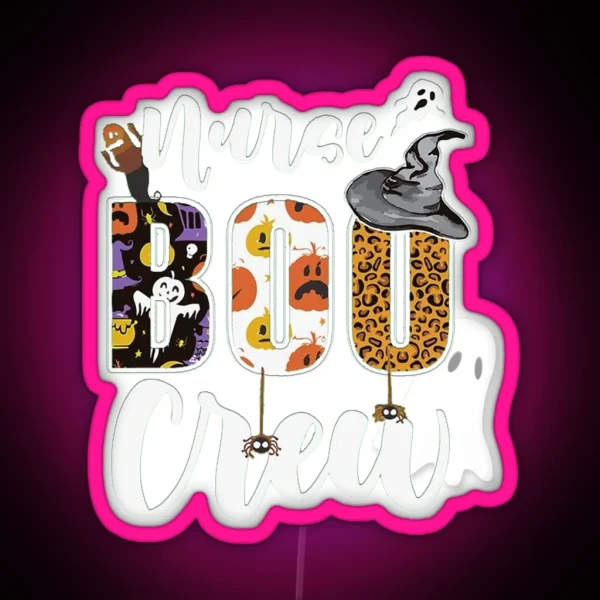 Nurse Boo Crew RGB Neon Sign