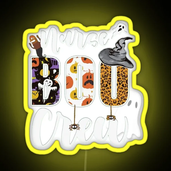 Nurse Boo Crew RGB Neon Sign