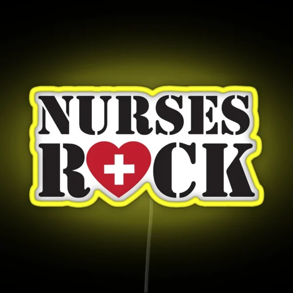 Nurses Rock RGB Neon Sign