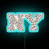 Neon Cheetah Print Wall Decor led with Vibrant RGB Color