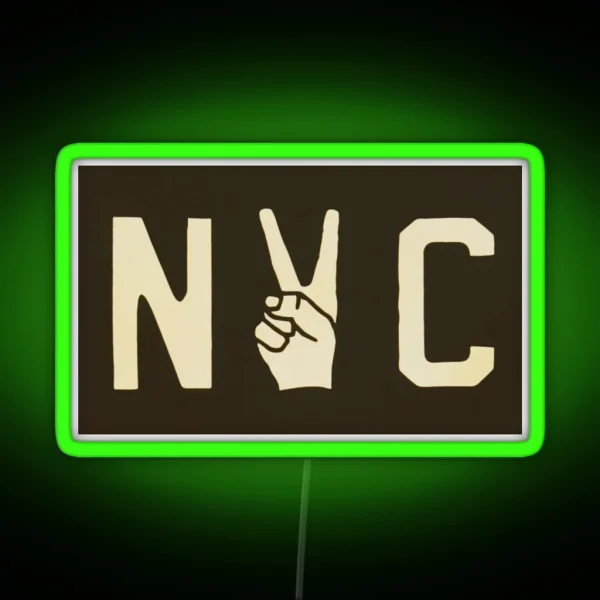NYC Peace Sign RGB Neon Sign