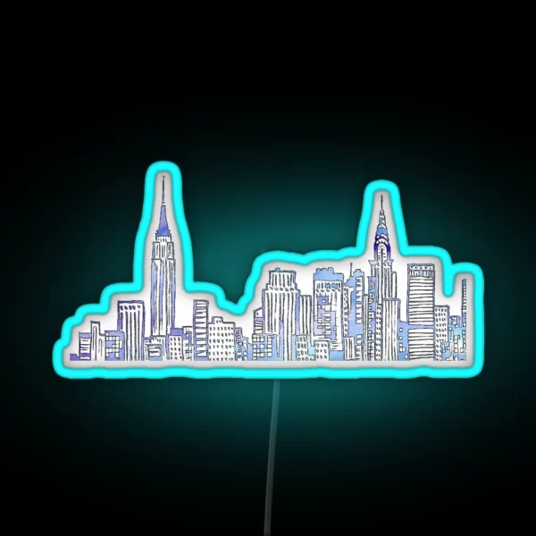 NYC Skyline RGB Neon Sign