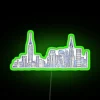 Vibrant NYC skyline inspired multi-color LED neon decorative wall sign