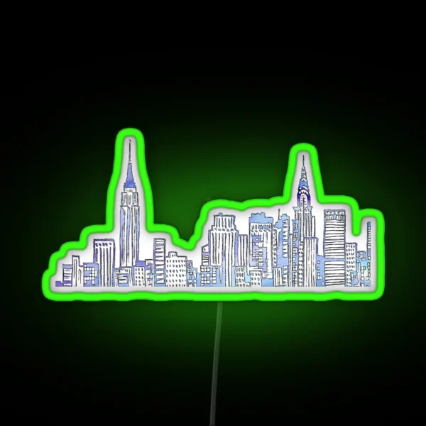 NYC Skyline RGB Neon Sign
