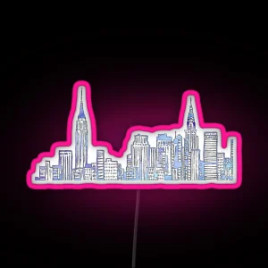 NYC Skyline RGB Neon Sign