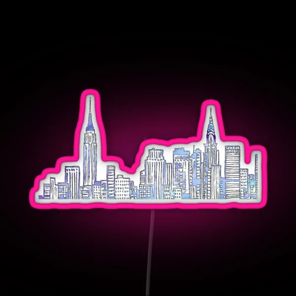 NYC Skyline RGB Neon Sign